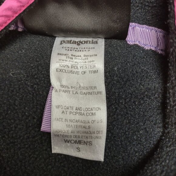 Patagonia Synchilla black 1/4 snap pullover fleece sweatshirt jacket Small - Picture 9 of 9